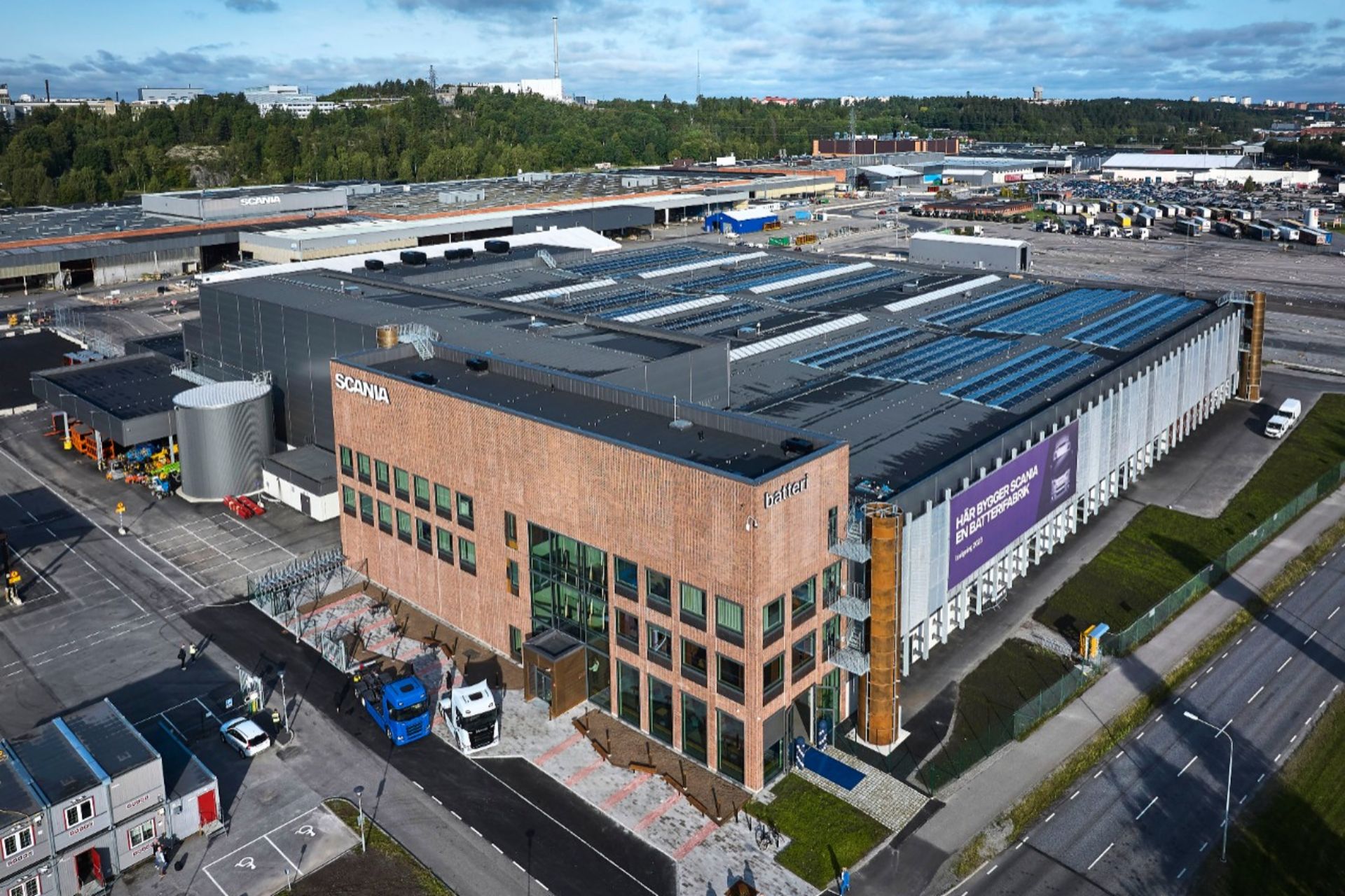 the battery plant from the Scania Newsroom. the battery plant from the Scania Newsroom.